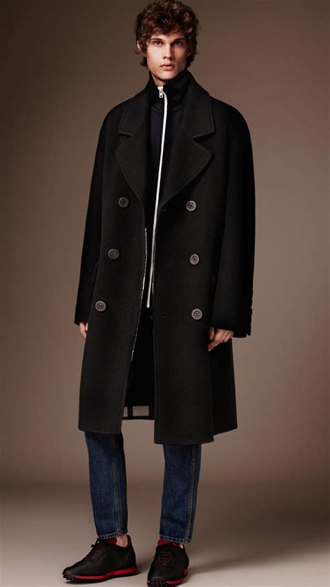 men's burberry overcoat.